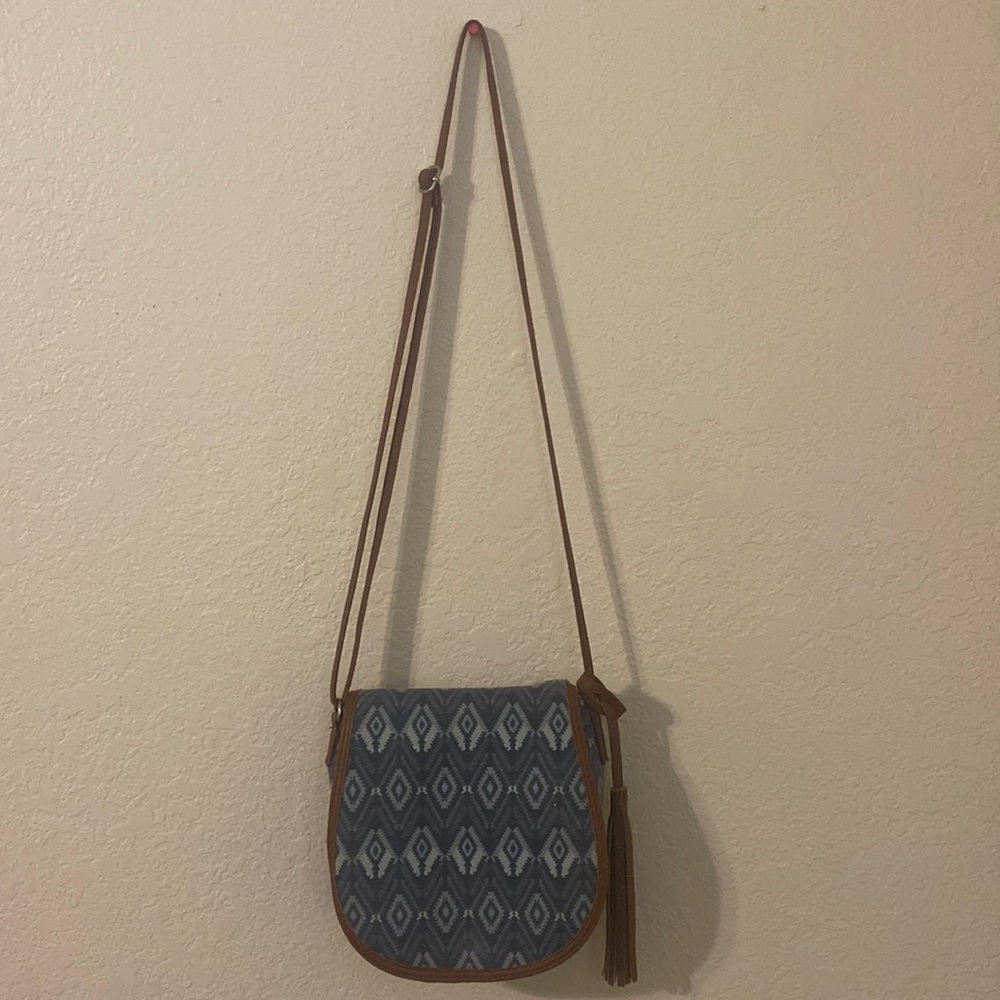 Blue crossbody purse